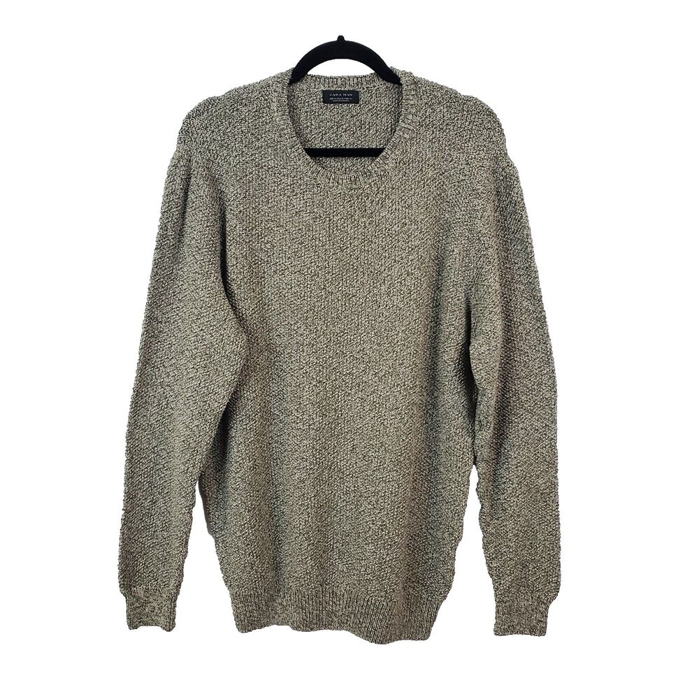 Zara Man 90s Grandpa Crewneck Sweater XL Preppy Cosby Y2K Streetwear Outdoors